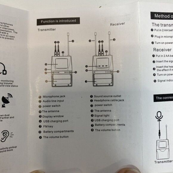 NEW Interview UHF Wireless Microphone System Dual Frequency Modulate 500-950MHz. - Picture 10 of 12